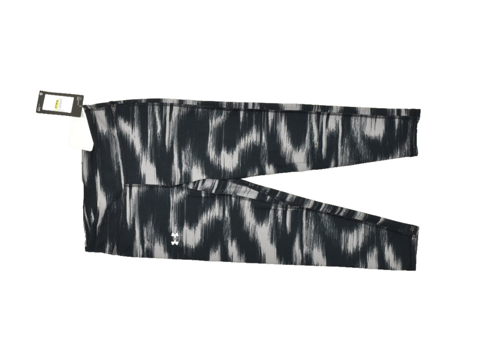 Under Armour Girls Motion Printed Ankle Crop Legging Black Gray Size M NEW